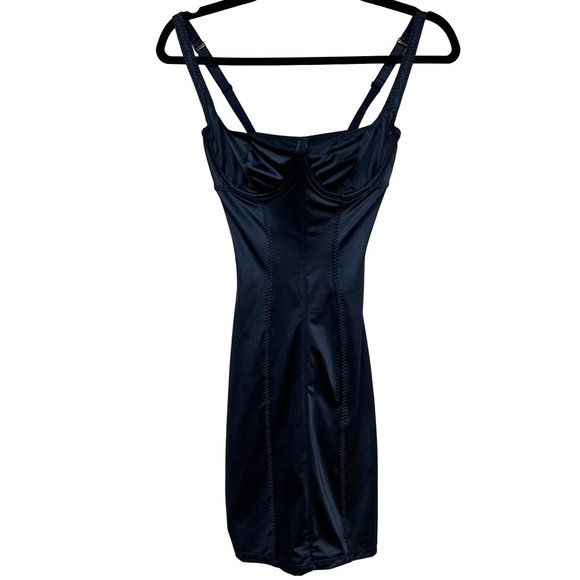 skims onyx stretch satin corset dress SKIMS | Dresses | Skims Stretch Satin Corset Slip Dress Onyx Womens Small
